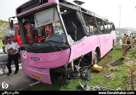 واژگونی اتوبوس مسافربری نجف آباد به تهران