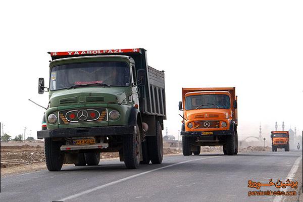 توقیف کامیون بنز متخلف در محور نجف آباد- اصفهان
