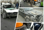 تصادف زنجیرهای شدید در کمربندی نجفآباد+ تصویر