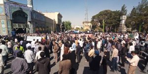تجمع در نجف آباد در اعتراض به کشف حجاب