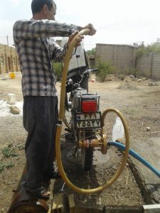 ساخت پمپ آب سیار و غیر برقی در نجف آباد توسط حمید یوسفی
