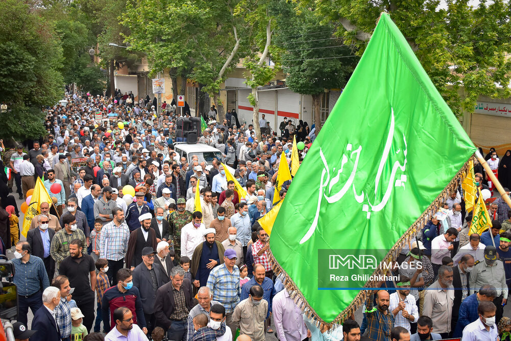 راهپیمایی روز قدس سال ۱۴۰۱ در نجف آباد. نهم اردیبهشت