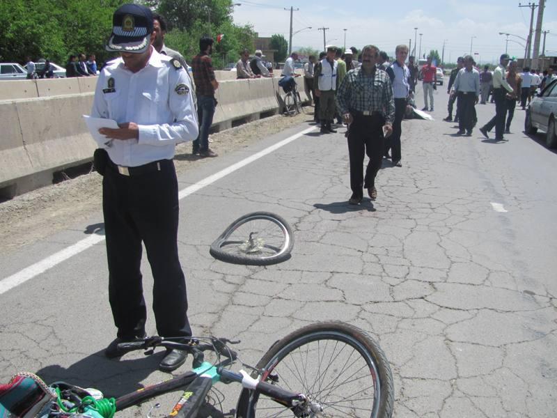 مرگ راکب دوچرخه بر اثر بی احتیاطی راننده سمند