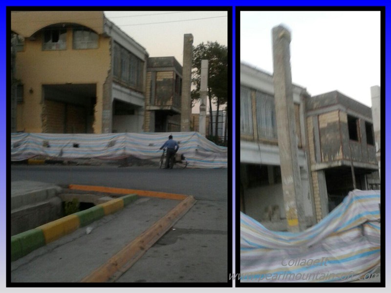 خطر ریزش یک ساختمان در نجف آباد+ تصاویر