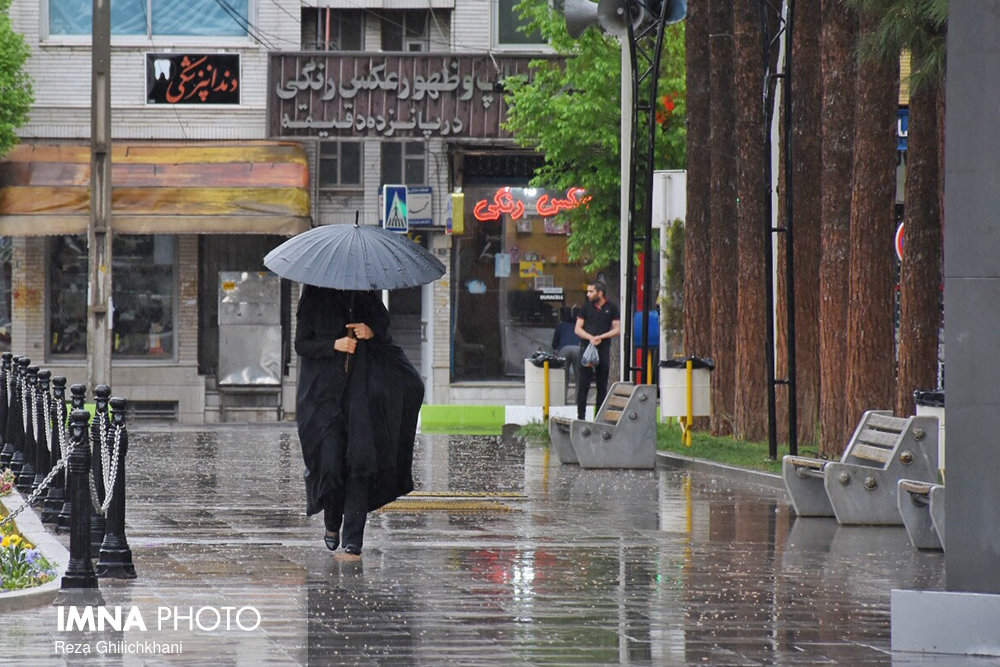 روز بارانی نجف آباد+تصاویر