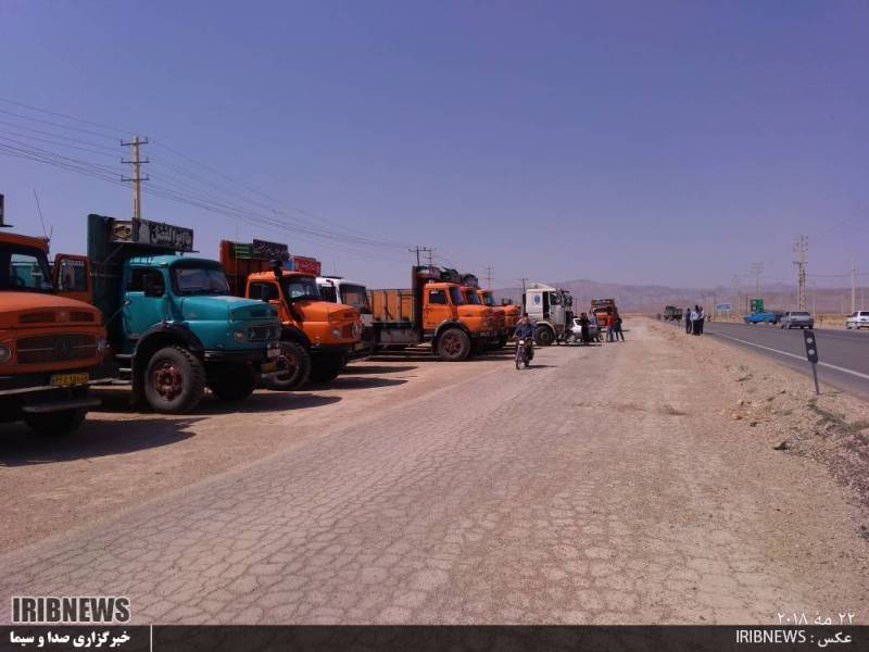 اعتصاب کامیون داران نجف آباد