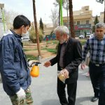 ضدعفونی کردن اماکن عمومی توسط بسیجیان نجف آباد