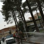 ضدعفونی کردن معابر نجف آباد توسط بسیجیان