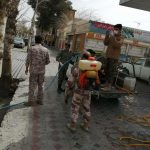 ضدعفونی کردن معابر نجف آباد توسط بسیجیان