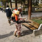 ضدعفونی کردن معابر نجف آباد توسط بسیجیان