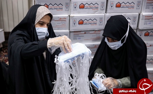 بسته‌بندی ۳۲هزار بطری مایع ضدعفونی در موکب نجف