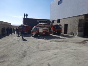 آتش‌سوزی در کارخانه نساجی در حال ساخت در دهق شهرستان نجف‌آباد